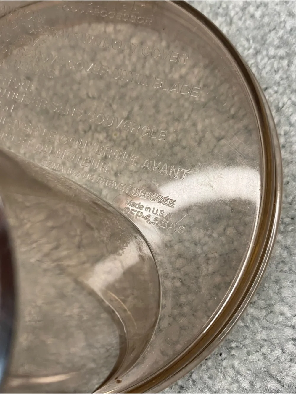 Cuisinart‎ Food Processor Replacement Lid/Cover Assembly Amber CFP-4.5.5A.9